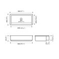 thumbnail image 6 of 37"L x 19" W  Creamic Farmhouse/Apron Front White Kitchen Sink, 6 of 6