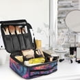 thumbnail image 5 of FORMRS Travel Makeup Bag Large Capacity Train Case Cosmetic Organizer with Adjustable Dividers, Space Astronaut, 5 of 8