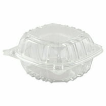 Dart C57PST1 Clear 6" Seal Hinged-Lid Plastic Containers For Cake & Snacks 250 Count