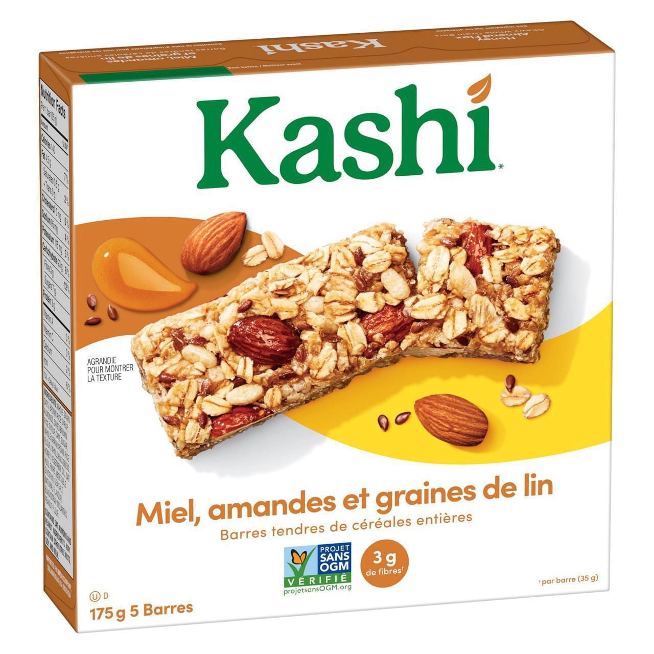Kashi Whole Grain Bars, Honey Almond Flax, 175g, 5 bars, 175g, 5 bars
