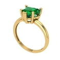 thumbnail image 2 of Clara Pucci 14K Yellow Gold 2ct Emerald Solitaire Ring for Women, 2 of 8