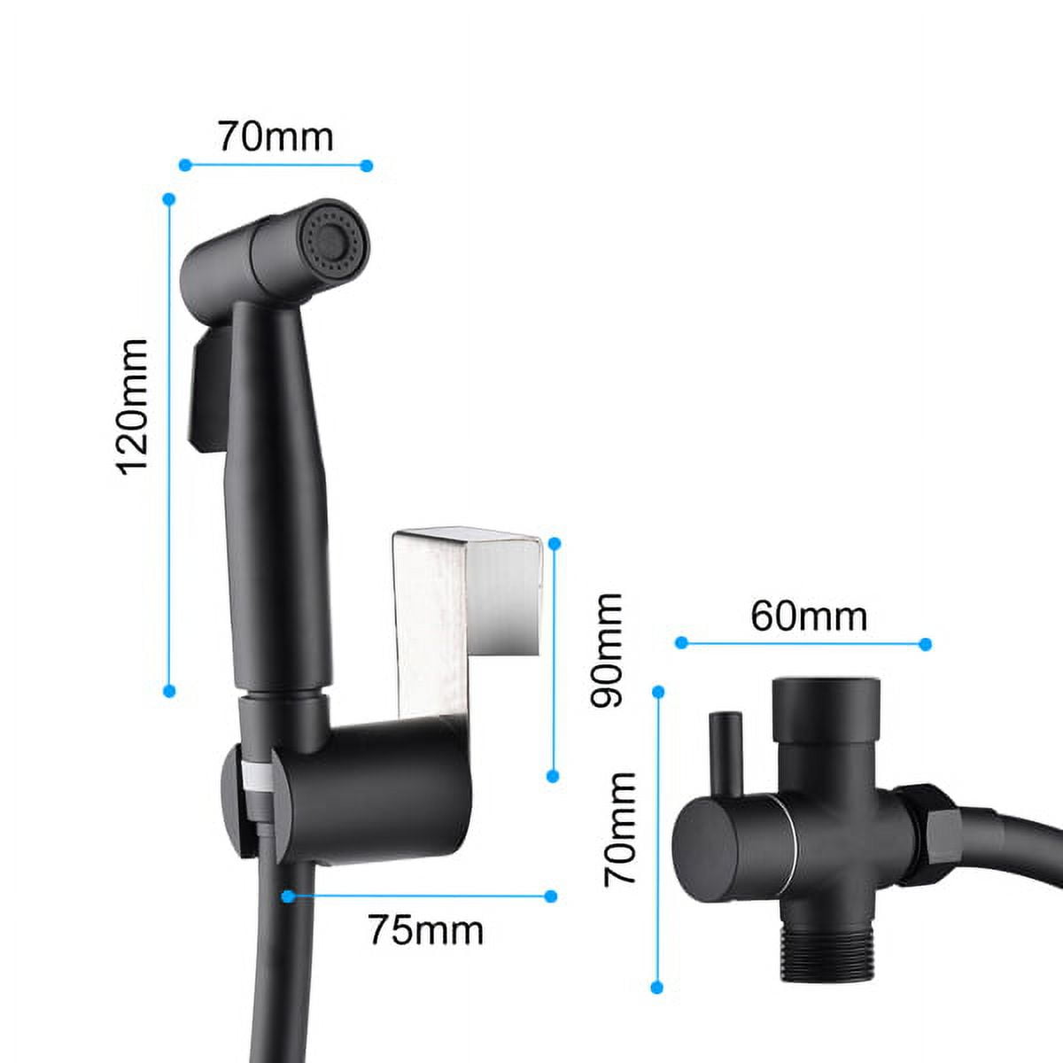 Handheld Bidet Sprayer for Toilet, Multi-Purpose Cloth Diaper Sprayer Kit with 2 Mount Options, DIY Install, Jet & Soft Spray Modes