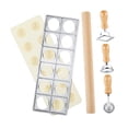 thumbnail image 1 of Prensa para hacer raviolis, sellos para pasta, herramienta para hacer pasta de regalo con bandeja y Plata, 1 of 7