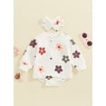 thumbnail image 4 of xiaxaixu Chandail en Molleton pour Bébé Fille Combinaison à Manches Longues Col Rond Imprimé Floral avec Bandeau pour l'Automne, 4 of 8
