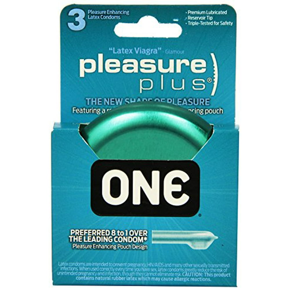 2 Pack One Condoms One Pleasure Plus, 3 Each