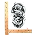 thumbnail image 2 of vintage clock rose large 8.25" temporary arm tattoo, 2 of 4