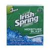 Irish Spring Moisture Blast Deodorant Bar Soap, 3 x 3.75 oz