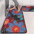thumbnail image 2 of Kitchen Rugs Sets Of 2,Pioneer Flower Floral Print Pattern Anti Fatigue Kitchen Mat Rugs Non Slip Washable,Decorative Kitchen Floor Mats for Kitchen,Sink,Laundry,17"x47"+17"x47", 2 of 5