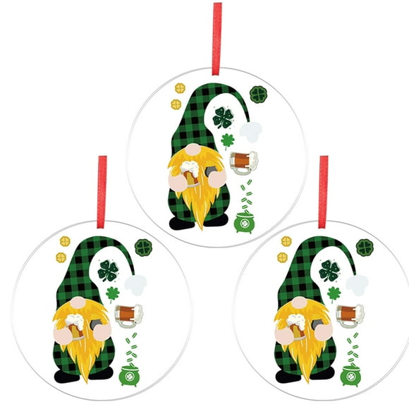 Viflosae St Patricks Day Accessories St. Patrick's Faceless Doll Pattern Pendant Home Decoration Deals of the Day Clearance