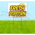thumbnail image 1 of Fresh Popcorn (18" x 24") Yard Sign, Includes Metal Step Stake, 1 of 6