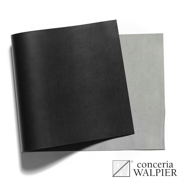 Walpier Conceria, Buttero, Italian Vachetta Leather, Panel, Black