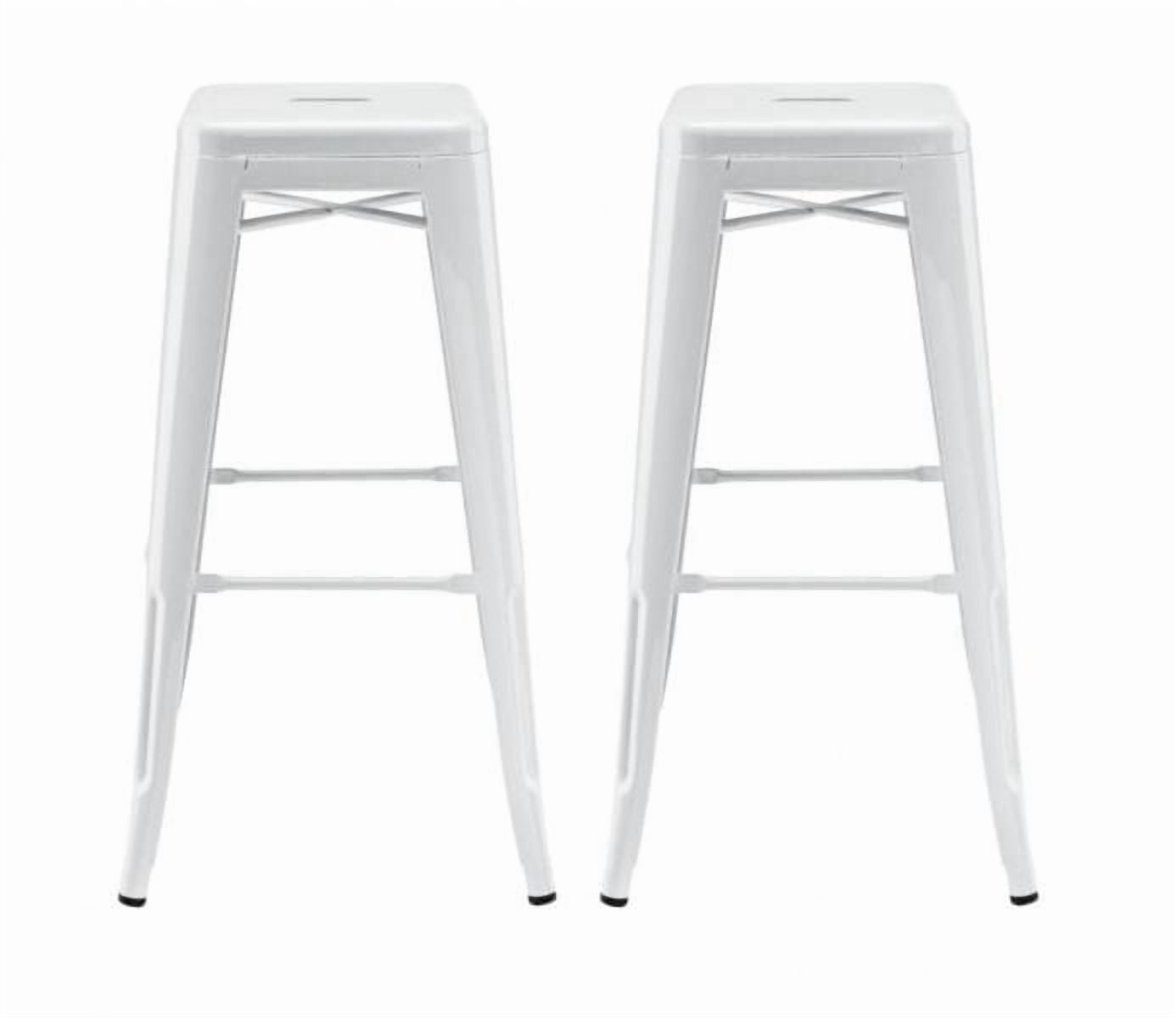 Tabouret Tolix blanc, structure en métal solide, comptoir 26", chaise tabouret Idéal pour comptoir d'îlot de cuisine.