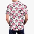 thumbnail image 4 of Balery Rose Flowers Printed Men’s Short Sleeve Polo Shirt, Midweight Men's Shirt,Golf Polo shirts -3X-Large, 4 of 9