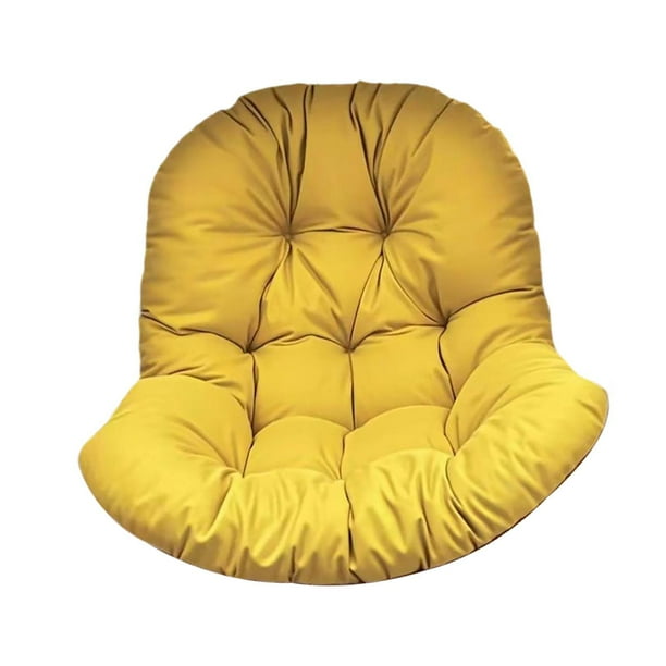 Cojín para silla de columpio, cómodo cojín de repuesto para columpio de hamaca, cojines de respaldo Amarillo