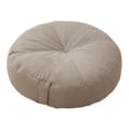 thumbnail image 2 of Cojín redondo para suelo, cojín decorativo para asiento de tatami suave para silla o sofá. Gris claro, 2 of 9