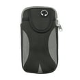 thumbnail image 1 of Unique Bargains 1 Pc Double Layer Phone Holder Arm Bands for Hiking Gym Neoprene Blue Gray, 1 of 4