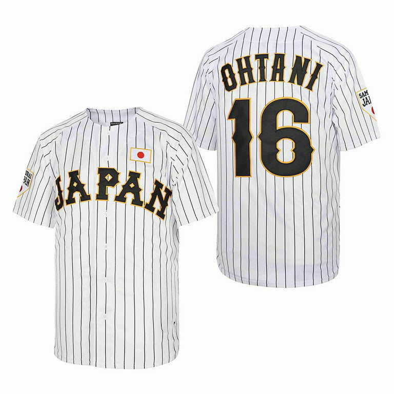 Your Team Custom Ohtani 16 Japan Samurai Black Baseball Jersey for Men, Men's, Size: Medium, White