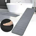 thumbnail image 2 of Memory Foam Non Slip Striped Bath Floor Tub Mat Rugs Plush and Soft Rugs Bath Mats Non-Slip, Machine Washable Bathroom Decor signs for Tub, Shower, and Floor, Home Decor Accessories, 16x47 Inch, 2 of 7