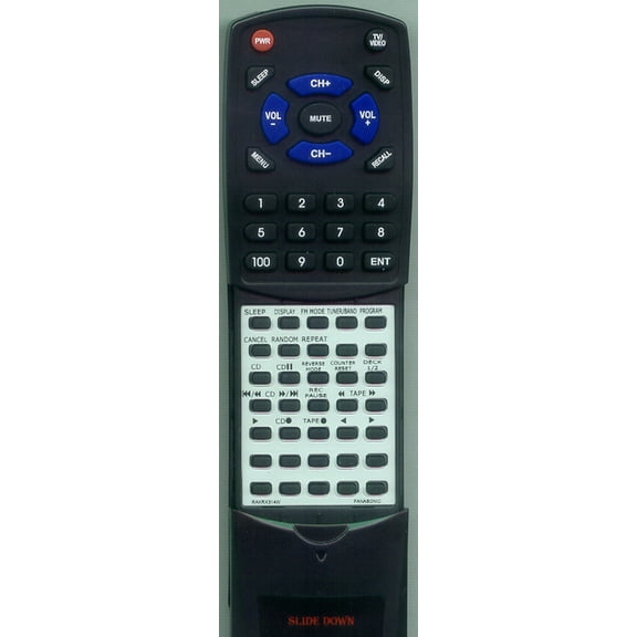 Replacement Remote for PANASONIC RTRAKRX314W, RXDT707, RAK-RX314W, RAKRX314W, RXD55, RXDT07, RAK-RX321W, RAKRX321W, RAK-RX157WH, RAKRX157WH