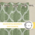 thumbnail image 6 of Green Moroccan Kitchen Curtains Window Panels, Morocco Boho Ethnic Abstract Geometric Insulated Window Treatment Curtain, Grommet Curtains for Bedroom/Living Room/Bathroom, 2 Piece 42"Wx45"L, 6 of 8