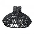 thumbnail image 1 of Lámpara colgante, pantalla de cuerda tejida, cuerda de papel, accesorios de iluminación DIY, cubierta de linterna de techo, pantalla para sala de esta negro, 1 of 8