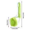 thumbnail image 3 of Summercome Pet Bath Brush, 2025 New 2 in 1 Dog Bath Brush with Built-in Shampoo Dispenser, Pet Wash Brush for Bathing Dog Grooming Massage Brush for Long Short Haired Dogs Cats Shower (Green), 3 of 5