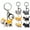 Black, variant on Mini Cute Cartoon Chubby Cat Model Hanging Toy Key Ring Keychain Bag Pendant
