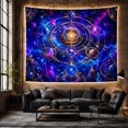 thumbnail image 6 of Golden Orrery in Nebula Sky Mystical Fantasy Style for Space Lovers Celestial Wall Decor Housewarming Gift Tapestry Wall Hanging for Bedroom, Study Room and Office, 6 of 7