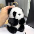 thumbnail image 4 of LLavero de coche de Panda de piel de visón de imitación para mujer, muñeco de peluche pequeño, adornos de bolso, llavero de coche de oso lindo, regalo de moda, 4 of 4