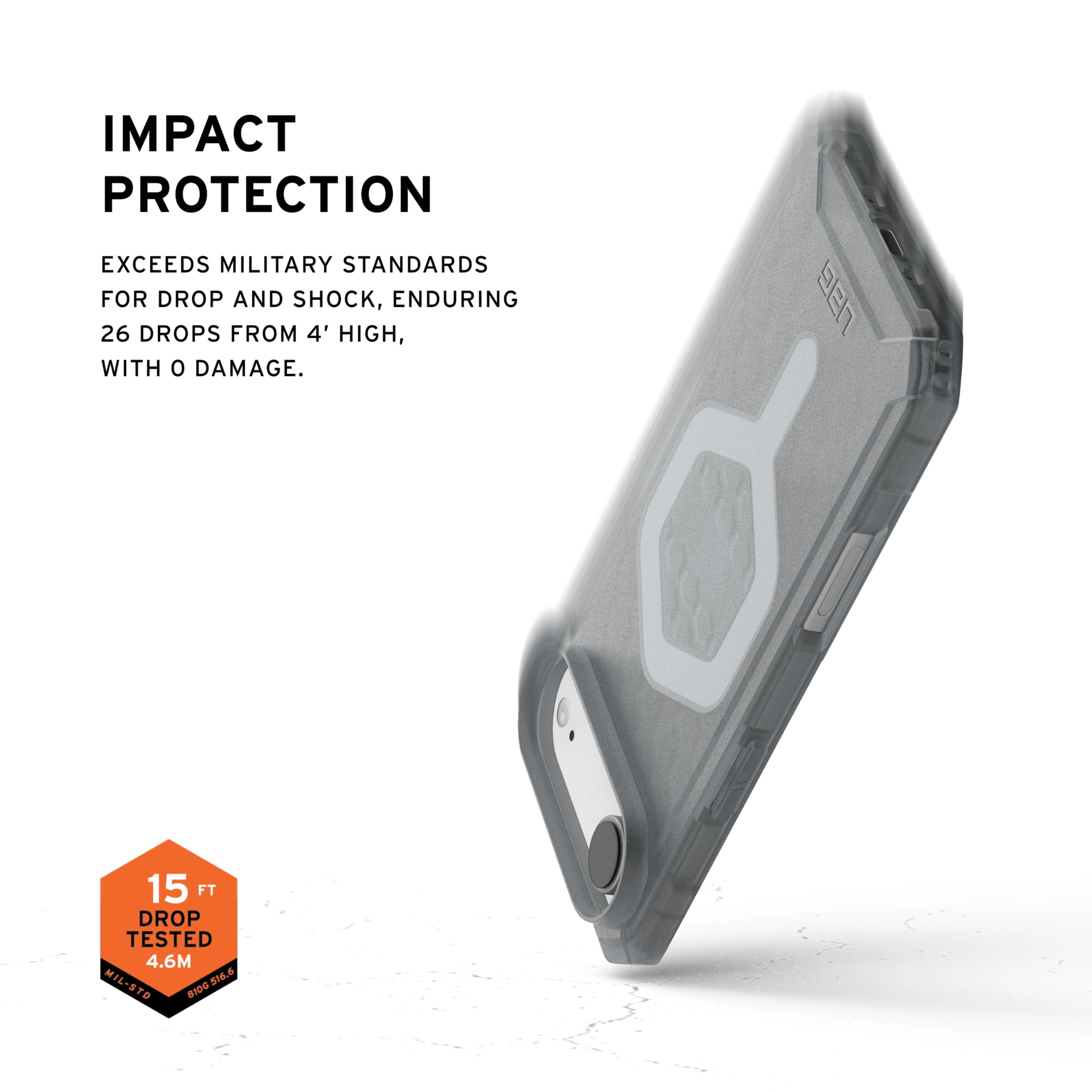 UAG iPhone Air Case Essential Armor - Compatible with MagSafe Translucent Military Grade Protective Cover, Ash