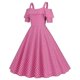 thumbnail image 2 of Lady Retro Polka Dot Swing Dress 50s 60s Rockabilly Cocktail Evening Party Dress, 2 of 4