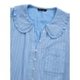 thumbnail image 4 of Women’s Pretty Garden VNECK POPLIN SLEEVE TOP - BUTTON UP TOP, 4 of 6