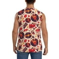 thumbnail image 4 of Balery Skull rock record music heart Camisetas sin mangas para hombre, absorbe la humedad y protege contra el mal olor.-Small, 4 of 7