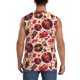 thumbnail image 4 of Fotbe Skull rock record music heart Men's Camiseta sin Mangas Estampada para Hombres, Playera Casual para Gimnasio, Entrenamiento, Playa-X-Large, 4 of 7