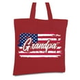 thumbnail image 2 of Awkward Styles American Flag Grandpa Tote Bag Red White and Blue USA Shopping Bag for Grandpa Love USA Patriotic Grandpa Canvas Bag Proud American Retro USA Flag Shopper Bag for Grandpa, 2 of 5