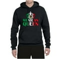 thumbnail image 2 of Wild Bobby Mexican Queen Latin Pride Unisex Graphic Hoodie Sweatshirt, Black, Small, 2 of 5