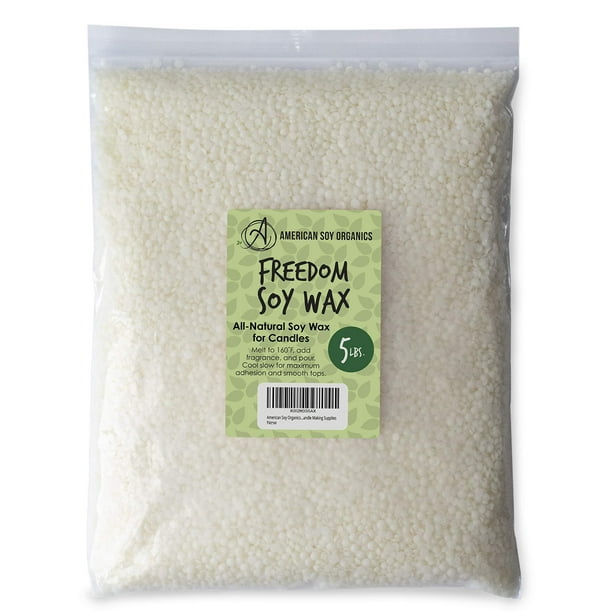 American Soy Organics 5 lb of Freedom Soy Wax Beads for Candle Making