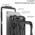 thumbnail image 2 of KOMI iPad 10th Generation Case 2022-iPad 10.9 Inch Case,360°Rotating Multi Functional Handle Ring Built in Screen Protector Pen Holder Shoulder Strap Case for iPad 10th Black, 2 of 7