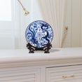 thumbnail image 3 of Ceramic Decorative Plate Blue 1Set 11.8x10.2x3.3in, 3 of 8