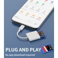 thumbnail image 2 of SD Card Reader Lightning Adapter for iPhone 14 13 Pro Max for Apple MFi Certified Accessories Digital Camera Flash Drive Memory Stick Transfer Photo for iPad Macbook Adaptor Compact Storage Picture, 2 of 7