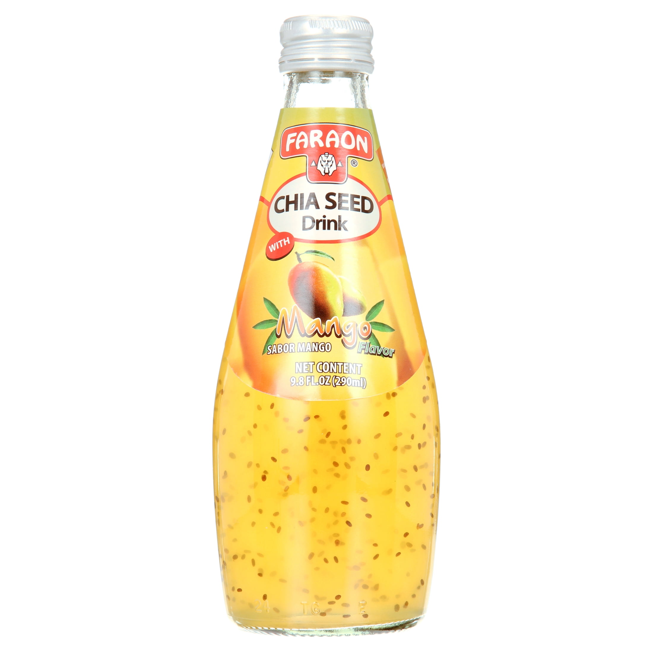 (6 pack) Faraon Chia Seed Mango Juice, 9.8 Fl Oz