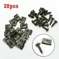thumbnail image 1 of 20Set Metal U-type Clip With Screw Car Bumper Fender Trim Panel Fasteners, 1 of 7