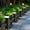 Brown, variant on SUNJOY Garden Fence Solar Border Fencing with Waterproof LED Path Lights, Metal Strip Pattern Fence Panel Outdoor Decorative Garden Fences(5PK), Brown