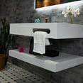 thumbnail image 3 of GGISHA 36"x19" Wall Mount Bathroom Vanity with Sink Stone Resin Floating Vanity Sink Rectangular Vessel for Bathroom White with Shelf Layer, 3 of 6
