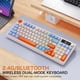 thumbnail image 5 of Teclado Computadora RGB Backlit Retroiluminación Inalámbrico Compatible Dientes 5.0/2.4G Modo Dual 94 Teclas Batería Pantalla Digital Paya Multimedia Colorida para Juegos Y Funcione Azul, 5 of 9