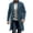 Blue Mens Wool Trench Coat, variant on Wool Blend Jackets for Men Long Trench Coats Double Breasted Formal Blazers Notched Collar Windbreaker Overcoats with Pockets