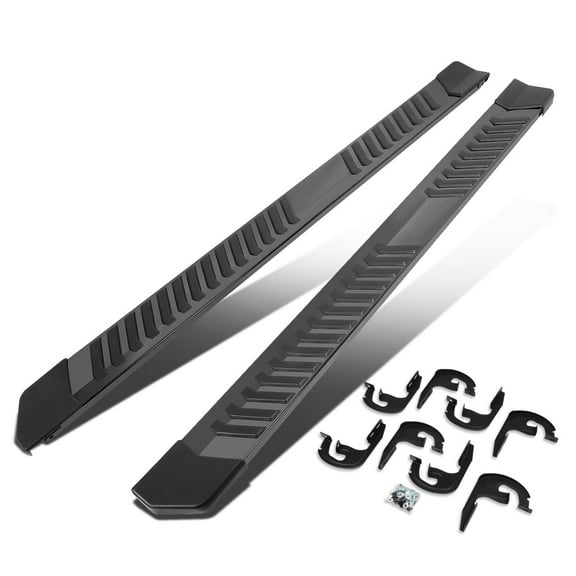 DNA Motoring For 04-14 Ford F150 Crew Cab Metallic Black 6" Side Step Nerf Bar Running Boards