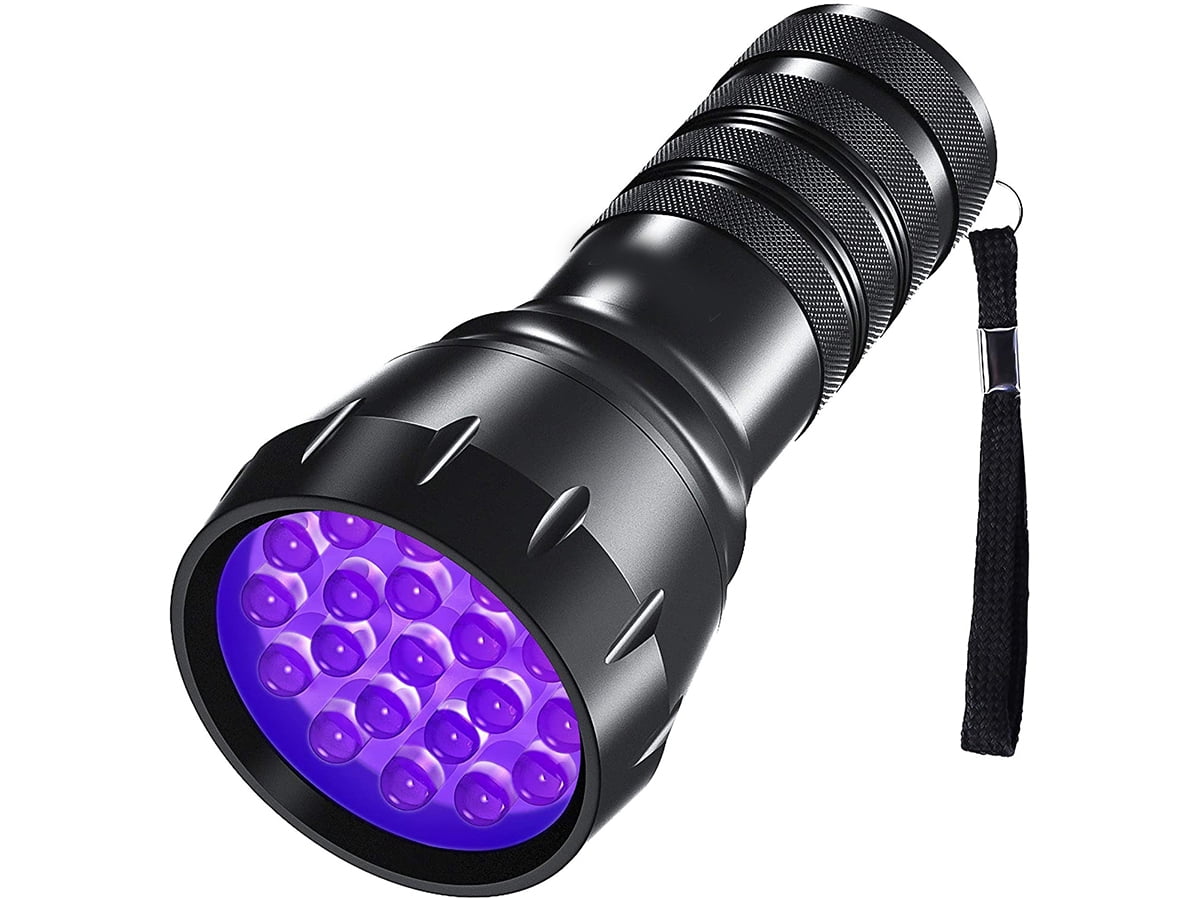12/21LEDs UV Flashlight Mini Portable 395nm Ultra Violet Torch Blacklight AAA 