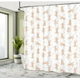 thumbnail image 4 of Ambesonne Yellow Lab Shower Curtain, Funny Doga Yoga Dog Art, 69"Wx84"L, Warm Taupe and White, 4 of 4