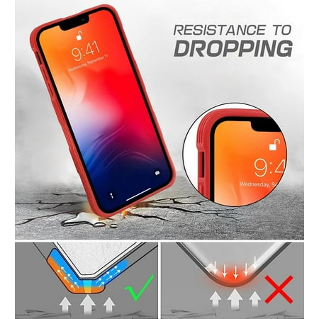 Genuine Leather Case Compatible With Iphone 13 Pro Max Case Wallet Leather Magnetic Case Wireless Charging Detachable Case Car Holder Function For Iphone 13 Pro Max Real Leather Red Walmart Canada
